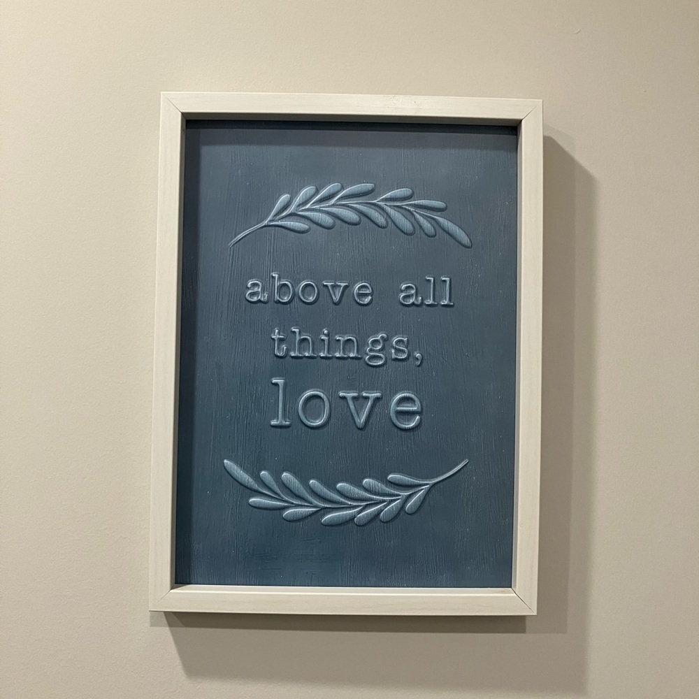 Blue and White Framed Wall Art
